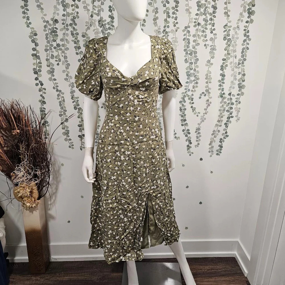 Women's ASTR the Label Green Floral Dress Size S - Picture 4 of 13